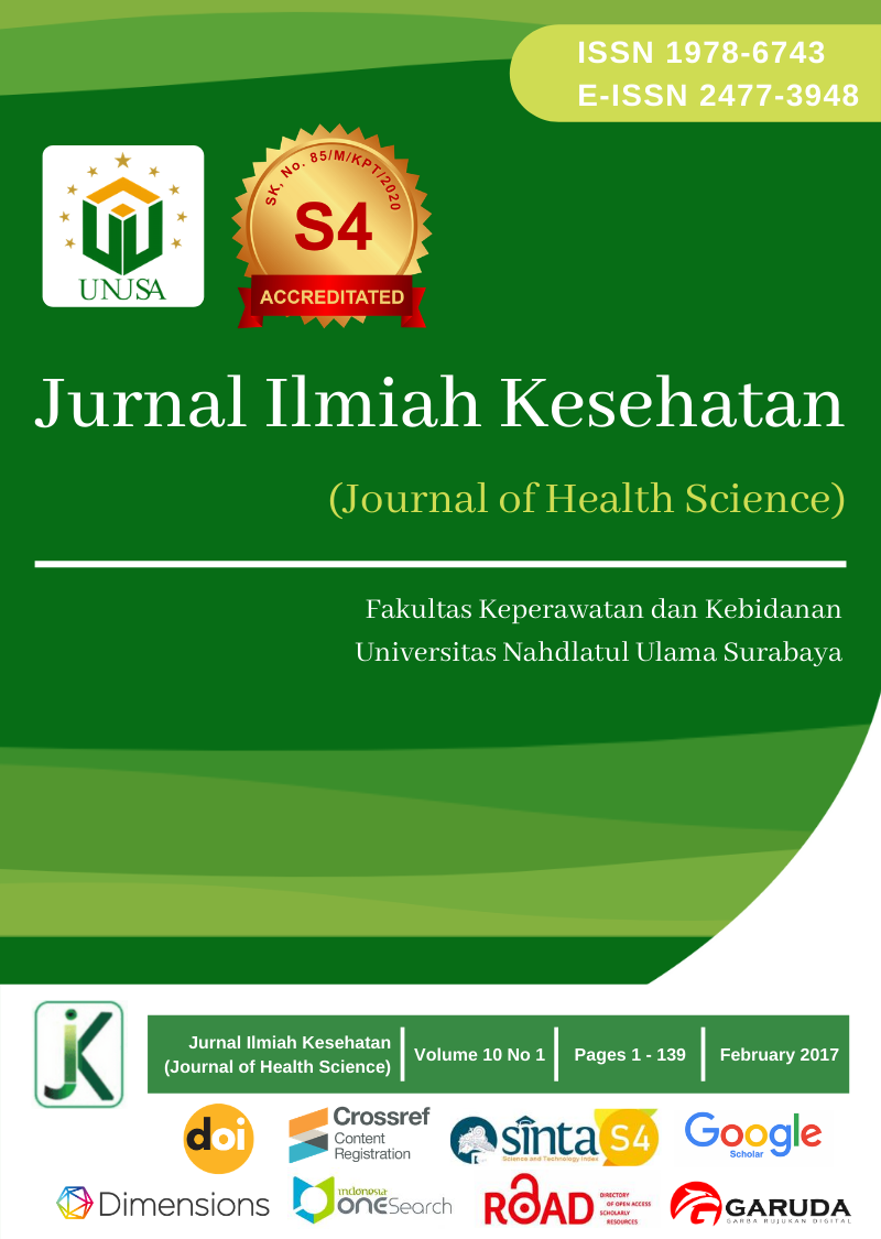 					View Vol. 10 No. 1 (2017): Jurnal Ilmiah Kesehatan (Journal of Health Science)
				