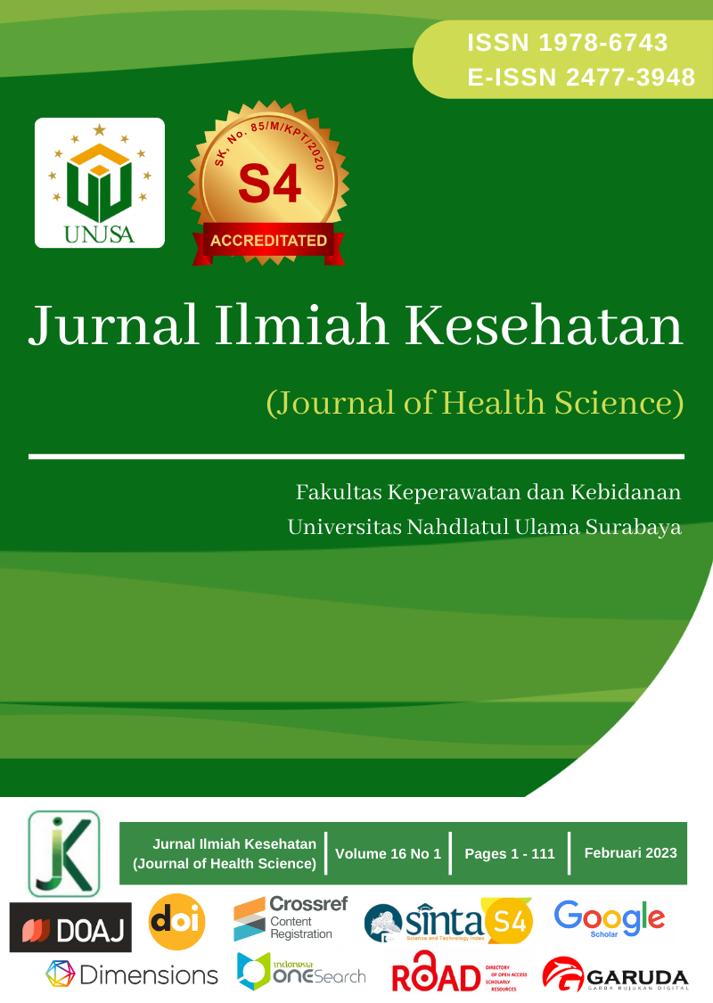 					View Vol. 16 No. 01 (2023): Jurnal Ilmiah Kesehatan (Journal of Health Science) 
				