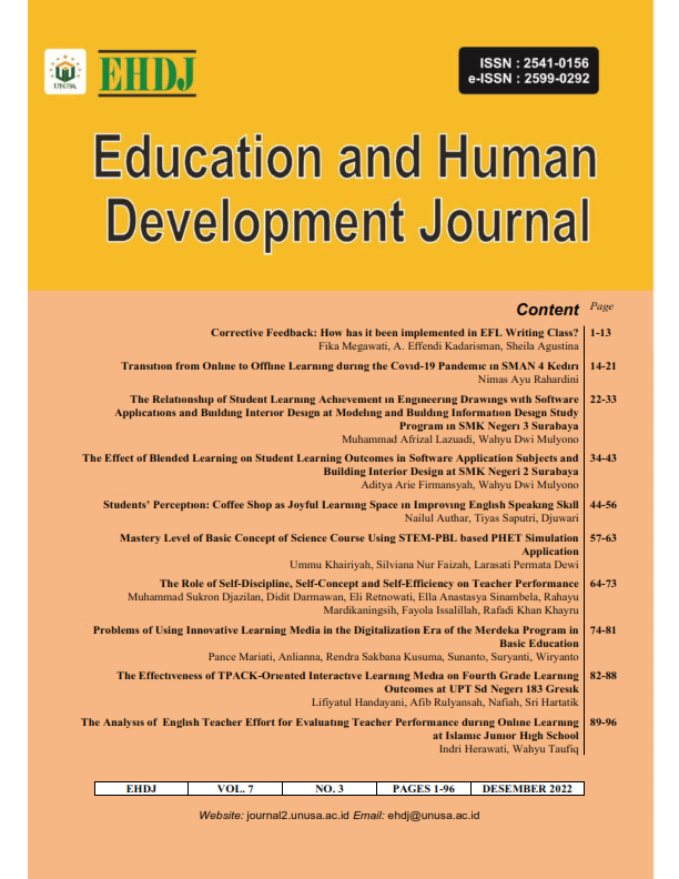 					View Vol. 7 No. 03 (2022): Education Human and Development Journal
				