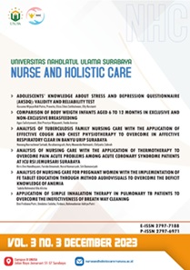 					View Vol. 3 No. 3 (2023): Nurse and Holistic Care
				